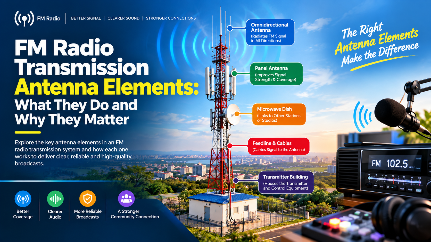 FM Radio transmission Antenna Elements What They Do and Why They Matter