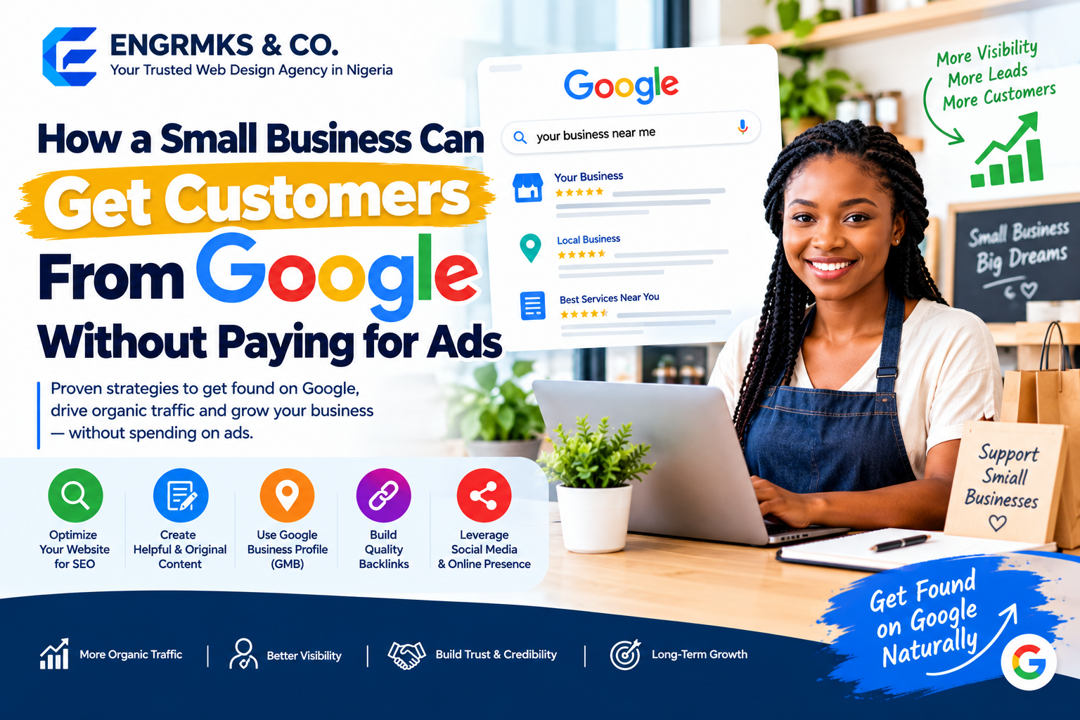 How a Small Business Can Get Customers From Google Without Paying for Ads