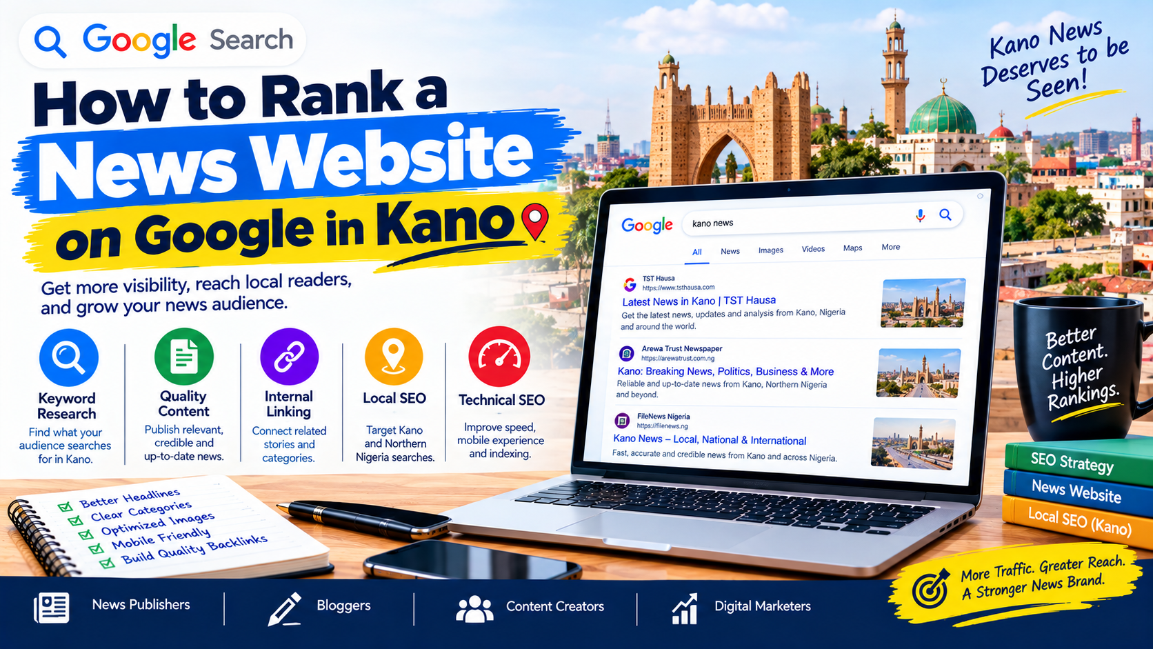 How to Rank a News Website on Google in Kano