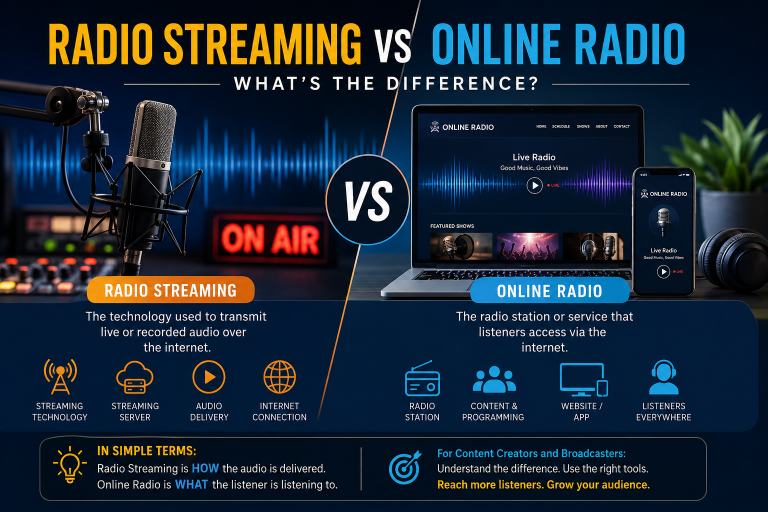 Radio Streaming vs Online Radio