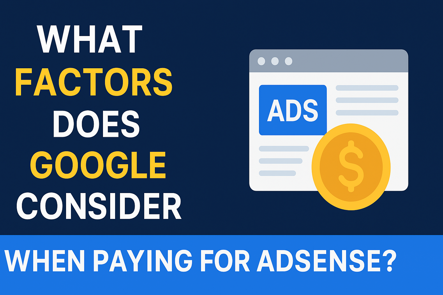 What Factors Does Google Consider When Paying for AdSense (2025 Guide for Publishers)