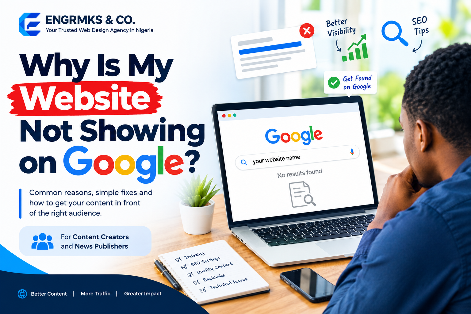 Why is my website not showing on Google - SEO guide for content creators and news publishers