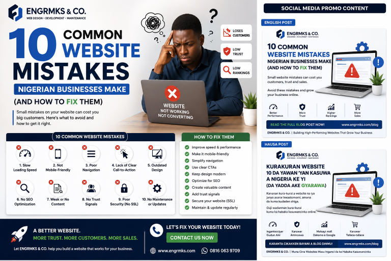 website mistakes Nigerian businesses